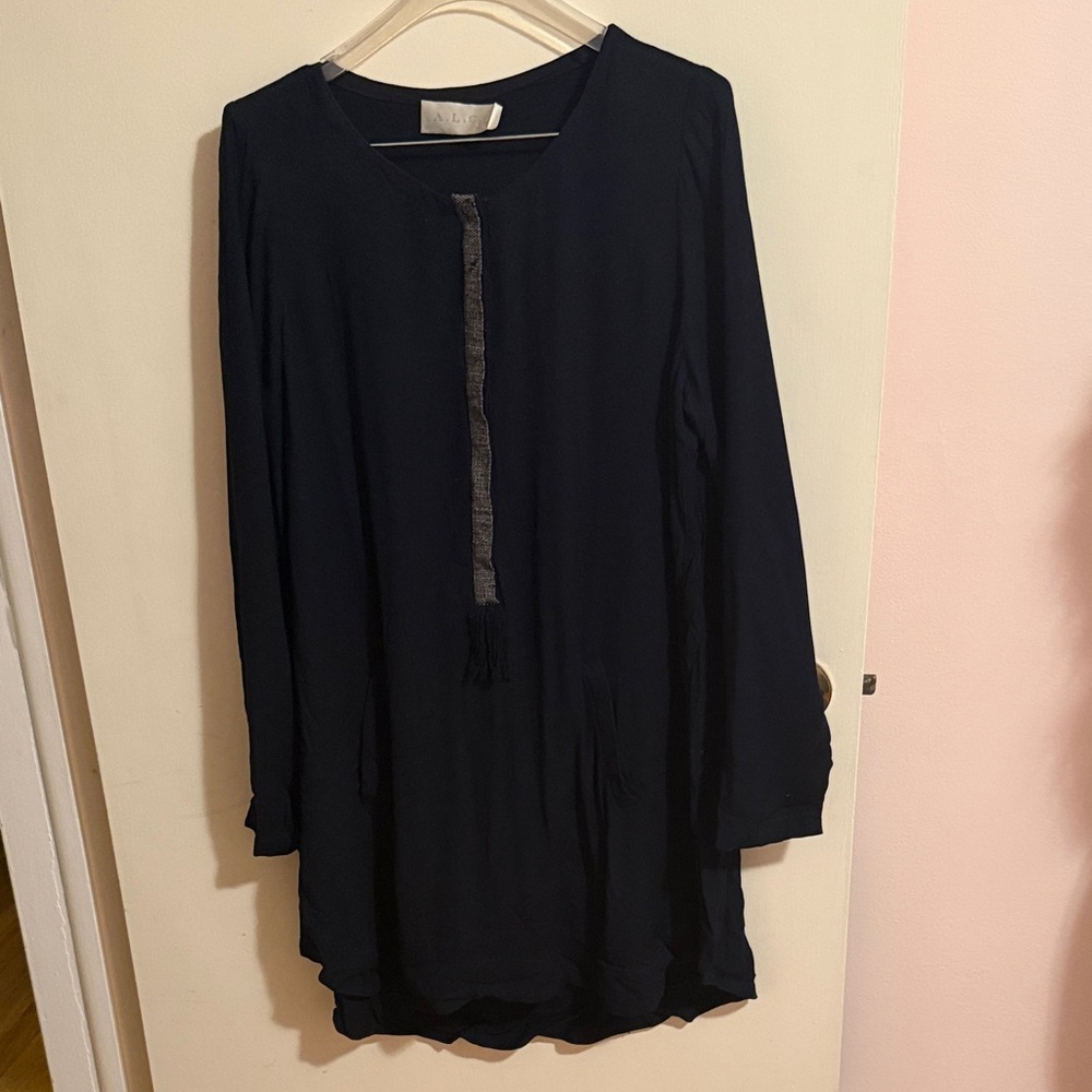 A.L.C. Black Long Sleeve Dress